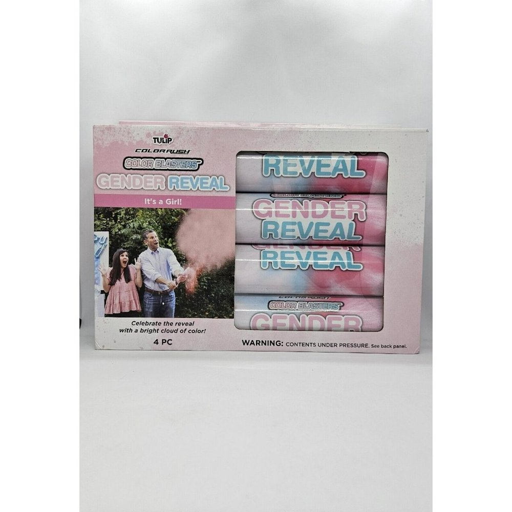 Tulip Color Blasters Gender Reveal PINK Its A Girl Set Of 4 NEW In Sealed Box